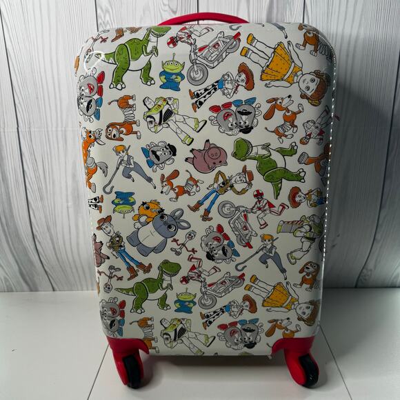 HTF Disney Pixar Toy Story Wheel Rolling Hard Shell Handle Carry On Luggage - Picture 1 of 16